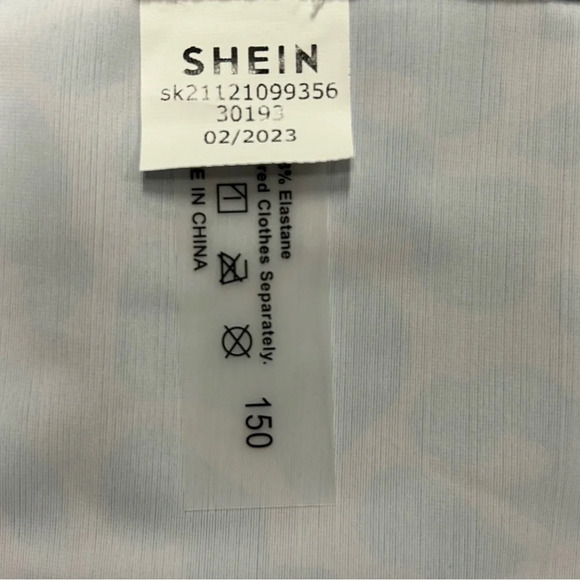 (LOT OF 2) SHEIN‎ Tween Girl Bikini Swimwear Sz 12-13Y Blue Leopard Pink Chevron - Picture 10 of 12